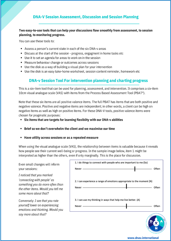 Download the free assessment discussion and planning tool dna v